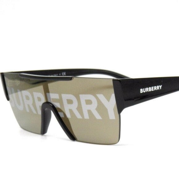 NEW BURBERRY BLACK GREY DESIGNER SUNGLASSES - Picture 3 of 4